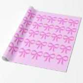 Pink Bows Glossage Wrapping Paper Geschenkpapier (Ungerollt)