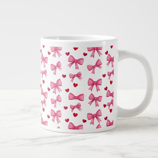 Pink Bows Jumbo-Tasse (Rechts)