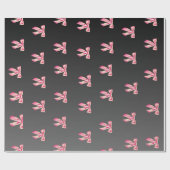 Pink Bows | Luxuriöse Hochzeiten Geschenkpapier (Flach)