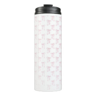 Pink Bows Muster Wasserflasche Thermosbecher