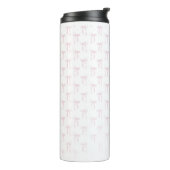 Pink Bows Muster Wasserflasche Thermosbecher (Nach links gedreht)
