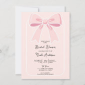Pink Bows Niedlich Coquette Hütte Chic Brautparty Einladung (Vorderseite)