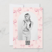 Pink Bows Niedlich Coquette Hütte Chic Sweet 16 Einladung (Rückseite)