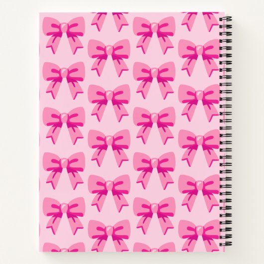 Pink Bows Notizblock (Rückseite)