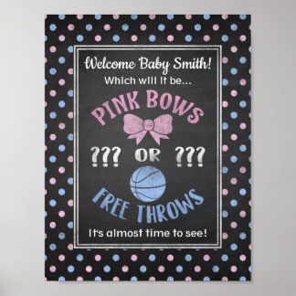 Pink Bows oder Free Throws gender enthüllt Poster