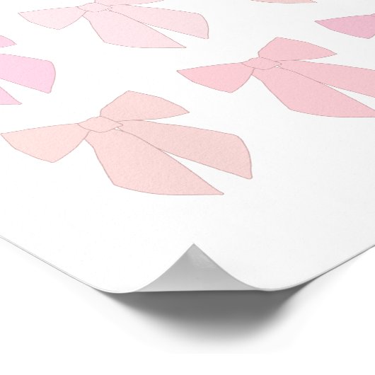 Pink Bows Poster (Ecke)