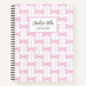 Pink Bows Preppy Coquette Spirale Notizblock (Vorderseite)