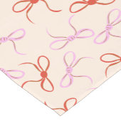 Pink Bows - Preppy Red and Pink Coquette Ästhetik Kurzer Tischläufer (Ecke)