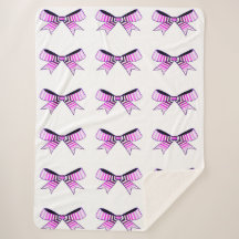 Pink Bows Sherpa Blanket