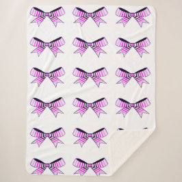 Pink Bows Sherpa Blanket Sherpadecke