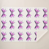 Pink Bows Sherpa Blanket Sherpadecke (Vorderseite (Horizontal))