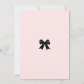 Pink Bows und Bubbly Brautparty Einladung (Rückseite)