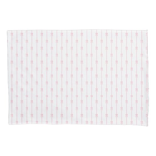 Pink Bows und Streifen Pillowcase Kissenbezug (Vorderseite-Links)