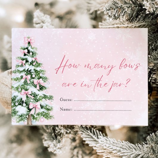 Pink Bows Weihnachten Wie viele Bows Baby Showspie Einladung