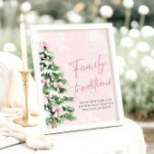 Pink Bows Weihnachtsbaum Familie Tradition Spiel Poster