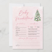 Pink Bows Weihnachtsbaum Kinderschneevorausschau S Einladung (Vorderseite)