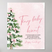 Pink Bows Weihnachtsbaum Tiny Baby Hunt Game Poster (Vorne)
