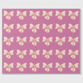 Pink Bows Wrapper Paper Geschenkpapier (Flach)