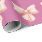 Pink Bows Wrapper Paper Geschenkpapier (Rolleneckpunkt)