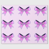 Pink Bows Wrapper Paper Geschenkpapier (Flach)