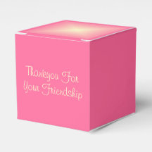 Pink Box mit Cream Star.Thankyou Bevorzugung Box