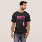 Pink Boxing Gloves Brustkrebs-Bewusstsein kämpfen T-Shirt (Vorne ganz)