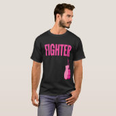 Pink Boxing Gloves Brustkrebs-Bewusstsein T-Shirt (Vorne ganz)