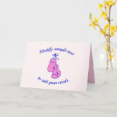 Pink Boxing Gloves Card Karte (Gelbe Blume)