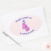 Pink Boxing Gloves Card T - Shirt Ovaler Aufkleber (Umschlag)