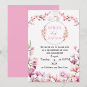 Pink Boy-Girl Baby Shower Invitation Einladung (Vorne/Hinten)