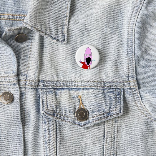Pink brainwashed puppet pointing button (Beispiel)