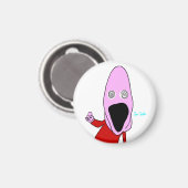 Pink brainwashed puppet pointing magnet (Vorderseite/Rückseite)