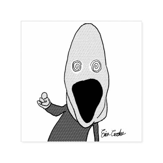 Pink brainwashed puppet pointing permastempel (Design)