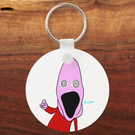 Pink brainwashed puppet pointing schlüsselanhänger (Vorderseite)