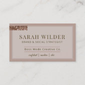 Pink Brand & Social Strategist Business Card Visitenkarte (Vorderseite)