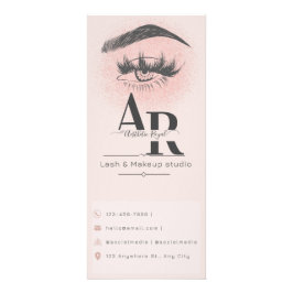 Pink Branding Preisliste Lashes Werbekarte