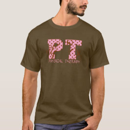 Pink-braune Polka-Punkte T-Shirt