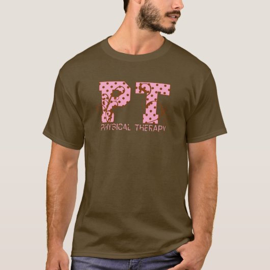 Pink-braune Polka-Punkte T-Shirt (Vorderseite)