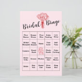 Pink Brautparty Bingo Game - Fun Party Actvity (Stehend Vorderseite)