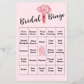 Pink Brautparty Bingo Game - Fun Party Actvity (Vorderseite)