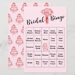 Pink Brautparty Bingo Game - Fun Party Actvity