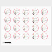 Pink Brautparty Danke Stickers (Blatt)