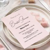 Pink-Brautparty-Kalligrafie Einladung