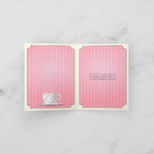 Pink Brautparty Tee Party Vielen Dank Dankeskarte (Innenseite)