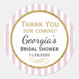 Pink Brautparty Vielen Dank für Ihr Interesse Tags Runder Aufkleber