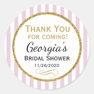 Pink Brautparty Vielen Dank für Ihr Interesse Tags Runder Aufkleber