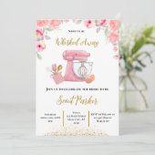 Pink-Brautparty weggeschmeidig Einladung (Stehend Vorderseite)