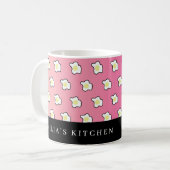 Pink Breakfast Fried Eggs Name Kaffeetasse (Vorderseite Links)