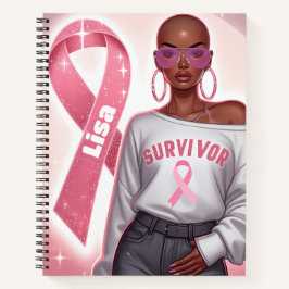 Pink Breast Cancer Awareness Spiral Notebook Notizblock