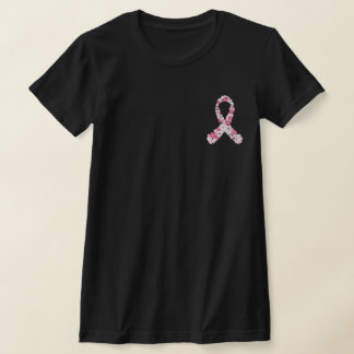 Pink Breast Cancer Blume Ribbon anpassbar Jahr T-Shirt